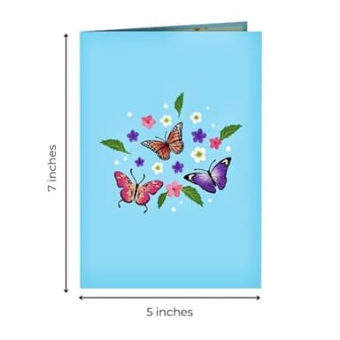 Hartensteler® Butterflies in Nature Pop Up Card - 3D Butterfly Card for Wife, Husband, Girlfriend, Mom, Dad, Mother, Father (Birthday Card, Get Well, Thank You, Anniversary) - Image 2