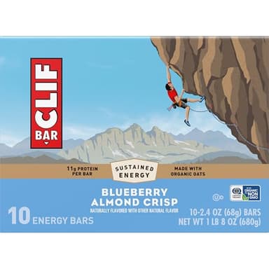 CLIF BAR - Blueberry Almond Crisp - Made with Organic Oats - Energy Bars - Non-GMO - Plant Based Protein Bars (10 Pack) - Image 12