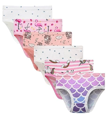 Barara King Cotton Panties Toddler Little Girls Soft Underwear Kids Undies (Pack of 6) Size 3T - Image 1