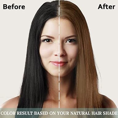Herbal Light Brown Hair Color Shampoo - 3 in 1 Lasting Hair Dye for Women & Men, 17.60 Fl Oz - Image 3