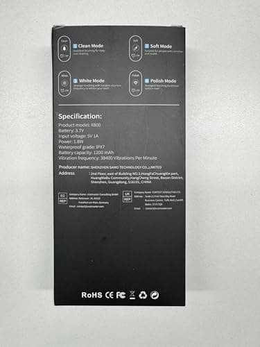 OasiSmile Sonic Electric Toothbrush for Adults with LED Display - 38400 VPM Deep Clean, 6 Brush Heads & 45-Day Battery Life, IPX7 Waterproof, 4 Modes Rechargeable Toothbrush for Home/Travel - Image 10