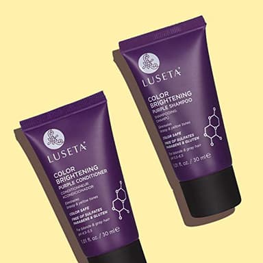 Luseta Color Brightening Purple Shampoo and Conditioner Travel Kit for Blonde and Gray Hair -Infused with Cocos Nucifera Oil to Help Nourish, Moisturize and Condition Hair, 2x1.01oz - Image 7