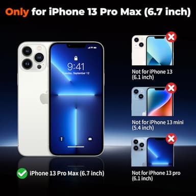 zapica Magnetic for iPhone 13 Pro Max Case, [Compatible with MagSafe] [Military Grade Drop Protection] Translucent Matte Shockproof Anti-Scratch Phone Case, Black - Image 2