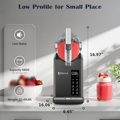 STERAYS Slushie Machine,Slushy Machine for Home,6 Preset Programs,Auto Cleaning,No Ice Needed, Frozen Drink Maker for Milk Shakes,Frappe,Margarita Smoothie,Slush,and More - Image 7