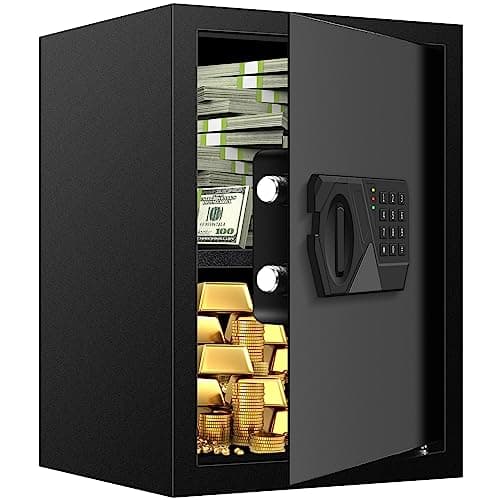 3.3 Cubic Feet Large Safes for Home Use Fire and Water proof, Digital Security Safe with Key and Combination, Home Safes Water and Fireproof for Firearm Medicine Money Valuables - Image 1