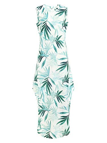 ANRABESS Women Summer Maxi Dress Beach Vacation Sundress Sleeveless Casual Loose Shirt Dresses 2025 Travel Outfits Floral Print Large - Image 5