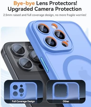 CANSHN Magnetic Compatible with iPhone 16 Pro Max Case, Upgraded [Full Camera Protection] [Compatible with Magsafe] [Translucent Matte] Shockproof Protective Phone Cover 6.9 Inch - Ultramarine - Image 4