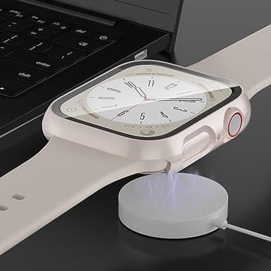 6-Pack Case with Tempered Glass Screen Protector Compatible with Apple Watch Series SE 3(2025)/SE 2/SE/6/5/4 40mm, Full Coverage Hard PC Protective Face Cover Bumper for iWatch 40 mm - Image 5