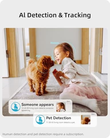 blurams Indoor Camera 2K, Cameras for Home Security 5G&2.4GHz, 360° Pet Camera w/Motion Tracking, Phone App, 2-Way Audio, IR Night Vision, Siren, Works with Alexa & Google Assistant - Image 7