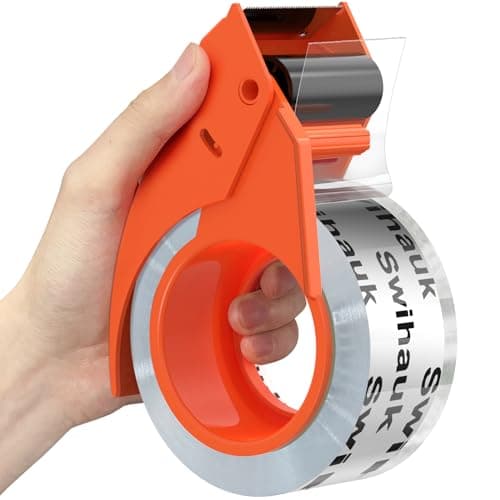 1.88 in x 66.6 YDs Clear Heavy Duty Packing Tape with Dispenser, Strong & Durable Shipping Tape, Packaging Tape, Packing Tape Dispenser for Packing Boxes, Moving Supplies, Shipping and Mailing - Image 1