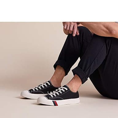 PRO-Keds Men's Royal Lo Lace Up Fashion Sneaker, Black Canvas, 4 - Image 6