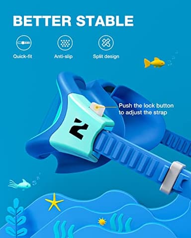 ZIONOR Kids Swim Goggles, G1MINI SE Anti-Fog Swimming Goggles for Kid Child 6-14 - Image 6