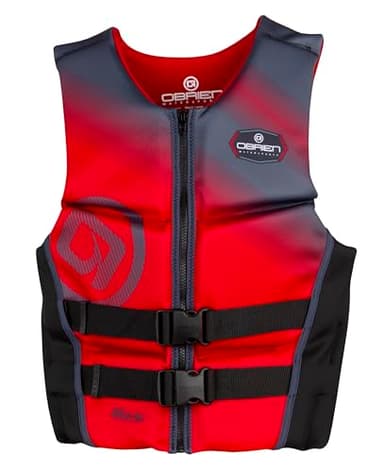 O'Brien Men's Flex V-Back Life Jacket - US Coast Guard Approved Level 70 Buoyancy - Water Sports Activity Including Boating, Paddle, Skiing, Surfing & Swimming