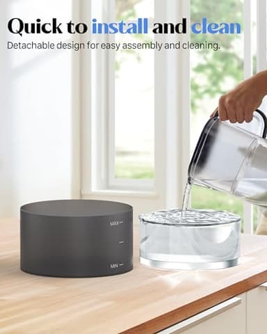 Cat Water Fountain for Cats Indoor: 108oz/3.2L GIOTOHUN Cat Fountain - Silent Pet Water Fountain for Drinking - Black Cat Drinking Founttain - Faucet Pet Fountain Contains 6 Filters + 3 Sponges - Image 8