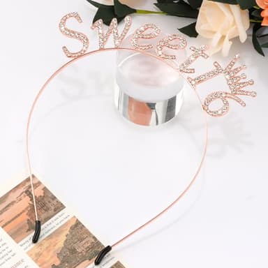 Atoden Sweet 16 Princess Tiara Crown - Rose Gold Birthday Decorations, Party Favors and Gifts for Teen Girls - Image 7