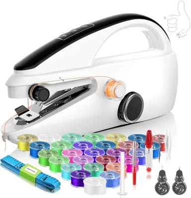 User-Friendly Cordless Handheld Sewing Machine for Beginners, Compact Mini Sewing Machine with Complete Accessories Kit, Portable Sewing Machines Are A Must-Have for Home DIY - Image 1