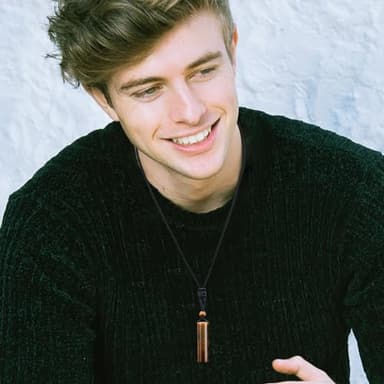 Top Plaza 2 Pcs Black Obsidian Tiger Eye Healing Crystal Stone Necklaces for Men Amulet Protection Cylindrical Pendant Necklaces Adjustable Braided Natural Quartz Gemstone Necklace Jewelry - Image 4