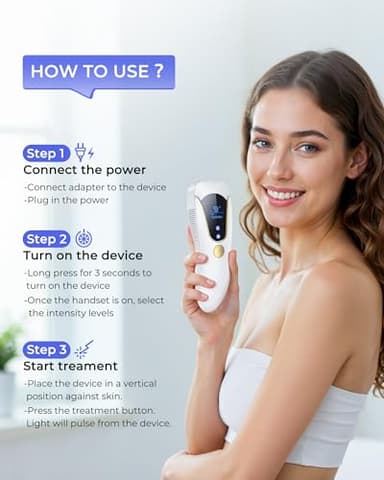 Finequin Laser Hair Removal for Women and Men, Air 15 Ice-cooling IPL Device Hair Removal for Nearly Painless & Long-Lasting Results From Home, 3 Modes & Auto Flashing for Fast Full Body Hair Removal - Image 5