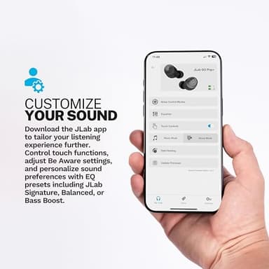 JLab Go Air Pop+ True Wireless Earbuds, in Ear Headphones, Bluetooth Earphones, 35H Playtime Ear Buds, Bluetooth Earbuds with Microphone, USB-C Charging Case, Dual Connect, EQ3 Sound, Slate - Image 2
