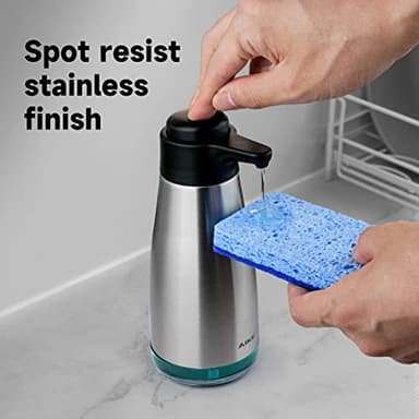 AIKE 15fl.oz Stainless Steel Liquid Soap Dispenser for Dish and Hand Soap - Image 2