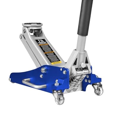 BIG RED T815016L Torin Hydraulic Low Profile Aluminum and Steel Racing Floor Jack with Dual Piston Quick Lift Pump, 1.5 Ton (3,000 lb) Capacity, Blue, T815016L - Image 1