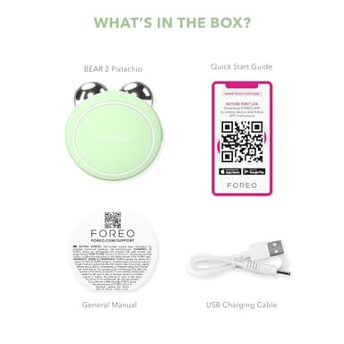 FOREO Bear 2 go - Travel-Friendly Toning Microcurrent Facial Device - for Fine Lines & Wrinkles - Anti Aging - Face Sculpting - Instant Full Face Lift - Firm & Contour - Compact Skin Care - Pistachio - Image 6