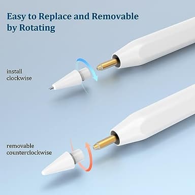 Replacement Tips for Apple Pencil Pro/2nd Gen/1st Gen/USB-C,No Wear Out Metal Nibs,Precise Control 0.78mm Longer Tips for iPad Pencil Accessories-(4 Pack) - Image 3