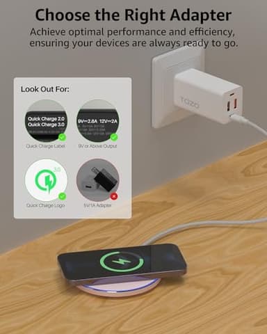 TOZO Wireless Charger 15W Max Fast Wireless Charging Pad Compatible with iPhone 16/16 Plus/16 Pro Max /15/14/13/SE/12 Series, Samsung Galaxy S24/S23/S22 Series (No AC Adapter), Rose Gold - Image 3