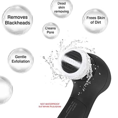 Facial Cleansing Brush Face Scrubber: CLSEVXY Electric Face Spin Cleanser Brushes with 6 Brush Heads for Deep Cleansing, Gentle Exfoliating, Removing Blackhead, Massaging - Image 6
