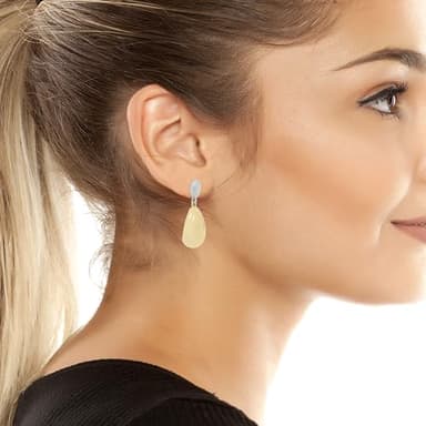 Robert Lee Morris Soho Womens Dome Double Drop Earrings - Image 3