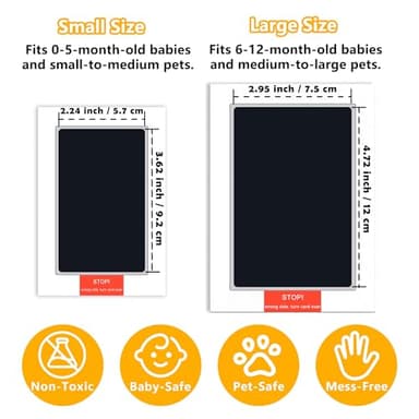 4-Pack Baby Inkless Hand and Footprint Kit Paw Nose Print Kit for Dogs Cats Pets Clean Touch Ink Pad for Baby Pets Newborn Keepsake Mess-Free Ink Pad - Image 7