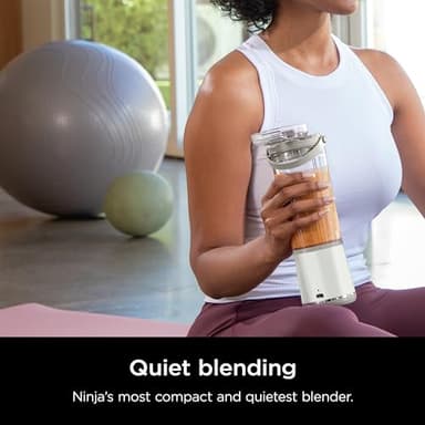 Ninja BC155PS Blast Two-Pack Portable Blender, Cordless, 18oz. Vessel, Personal Blender-for Shakes & Smoothies, BPA Free, Leakproof-Lid & Sip Spout, Rechargeable, Dishwasher Safe Parts, Peach & Stone - Image 6