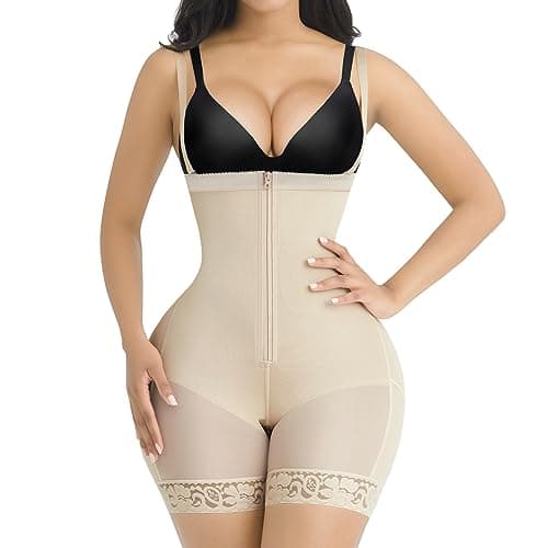 SHAPELLX Fajas Colombianas Shapewear Tummy Control Waist Trimmer Hourglass Plus Girdle Body Shaper for Wedding Dress L - Image 1