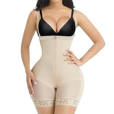 SHAPELLX Fajas Colombianas Shapewear Tummy Control Waist Trimmer Hourglass Plus Girdle Body Shaper for Wedding Dress L - Image 1