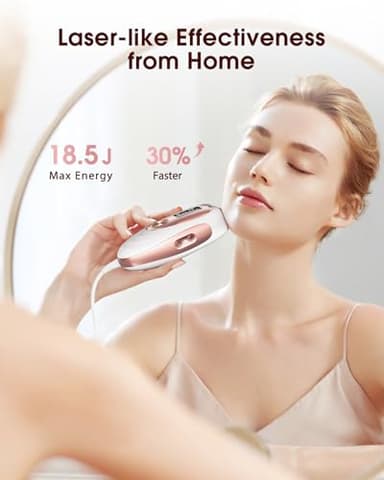 LYSMOSKI Laser Hair Removal, IPL Hair Removal with Ice-Cooling System for Painless & Long-Lasting Result, Safe At-Home Hair Remover Device for Armpits Back Legs Arms Face Bikini Line, Rose Gold - Image 4