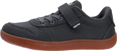 WHITIN Little Big Kids Wide Width Barefoot Walking Shoes Minimalist Zero Drop Sneaker Boys Girls Size 11 Running Tennis Training School Breathable Dark Grey 29 - Image 2