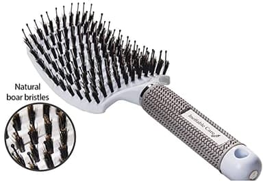 Boar Bristle Hair Brush set – Curved and Vented for Wet and Dry Detangling Hair Brush for Women Long, Thick, Thin, Curly & Tangled Hair Vent Brush - Stocking Stuffers Gift kit - Image 7
