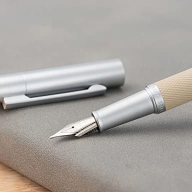 Hongdian White Forest Fountain Pen Blade Nib Classic Design Calligraphy Pen with Converter and Metal Pen Case Set - Image 7