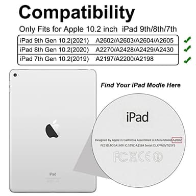 TopEsct Kids Case for iPad 10.2 inch - Shockproof Silicone Cover with Tempered Glass Screen Protector and Strap - Compatible with iPad 9th/8th/7th Gen (2021)"(Rainbow) - Image 2