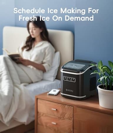 ecozy Smart Ice Maker, Portable Ice Makers Countertop with App & Voice Control, 9 Bullet Ice in 6 Mins, 26lbs/24Hrs, Self-Cleaning Ice Machine with Ice Scoop Basket and Bag for Home Kitchen Office RV - Image 6