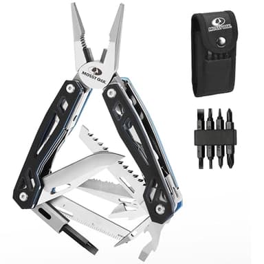MOSSY OAK Multitool, 21-in-1 Stainless Steel Pocket Knife with G10 Handle, Screwdriver Sleeve, Self-locking Pliers with Sheath-Perfect for Outdoor, Survival, Camping, Hiking, Simple Repair - Image 1