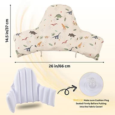 HALAA VAUVA High Chair Cushion with Cover Pad for IKEA Antilop Babies Toddlers Inflatable & Reversible Supporting Built-in Inflatable Cushion Wooden High Chair Accessories Insert Included - Image 4
