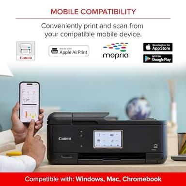 Canon PIXMA TR8620a - All-in-One Printer Home Office|Copier|Scanner|Fax|Auto Document Feeder | Photo, Document | Airprint (R), Android, Black, Works with Alexa - Image 5