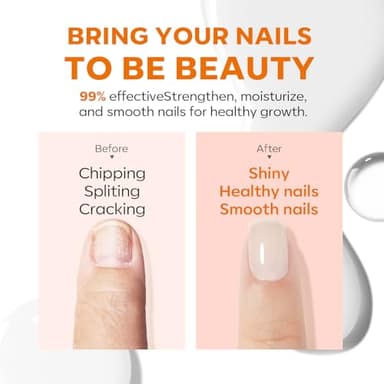 modelones Nail Strengthener, Milky White Nail Polish Natural Nail Concealer Foundation Air Dry Nail Growth Polish for Damaged Nails Imperfection Masking Gifts for Women 15ml - Image 3