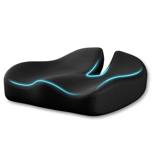 CJACSOC Seat Cushion, Extra Large Memory Foam Cushion for Office Chair Cushions, Ergonomic Cushions Pad Pillow for Pressure Relief Sciatica & Pain Relief for Long Sitting - Image 1
