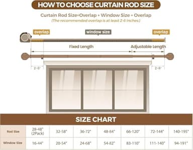 KAMANINA Silver Curtain Rods for Windows 72 to 144 Inches (6-12ft) Long Heavy Duty Curtain Rods, 7/8 Inch Adjustable Drapery Rods with Decorative Netted Texture Finials - Image 7