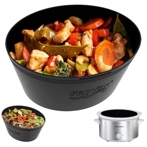 FROVEN 4-4.5 Quart Silicone Slow Cooker Liners Oval – Thickened, Weighted & Sturdy Reusable Crockpot Inserts. Leakproof, Dishwasher Safe, Compatible with Most 4QT to 4.5QT Crock Pot Slow Cookers. - Image 1