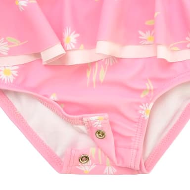 Gerber Baby Girls One-Piece Swimsuit, Pink Daises, 3-6 Months - Image 3