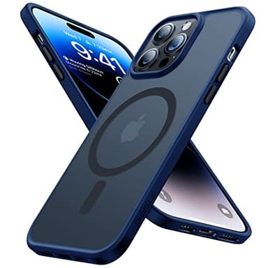 TORRAS Magnetic Guardian Designed for iPhone 14 Pro Max Case, [Military Grade Drop Tested] [Compatible with MagSafe] Slim Frosted Case for iPhone 14 Pro Max Phone Case (6.7") Blue - Image 1