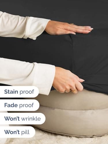 Extra Deep Queen Fitted Sheet - Hotel Luxury Single Fitted Sheet Only - Easily Fits 18 inch to 24 inch Mattress - Ultra Soft, Wrinkle Free w/Extra Deep Pockets - Easy-Care, Breathable & Comfy - Black - Image 4